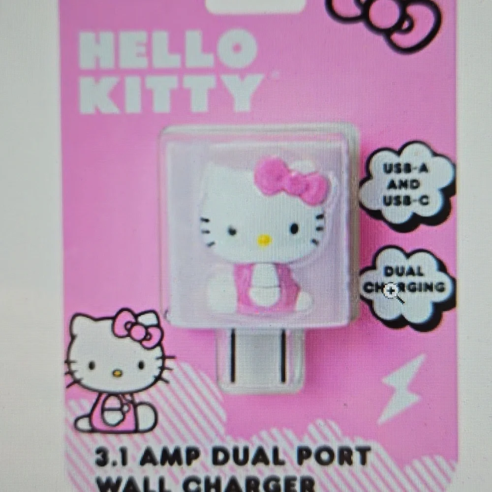 Hello Kitty Dual Port wall Charger 3.1 Amp nwt